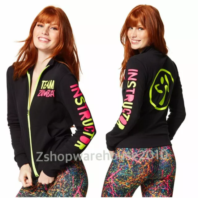 ZUMBA Team Instructor Zip Up Jacket Cardigan ZIN™ Large-Zin Convention - Rare!