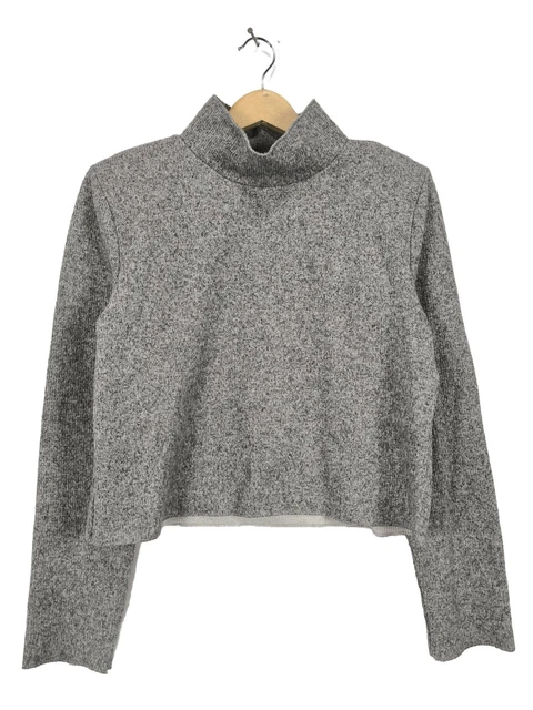 ZARA Pull-over à col roulé Dames Pull T EU 38 gris clair style décontracté