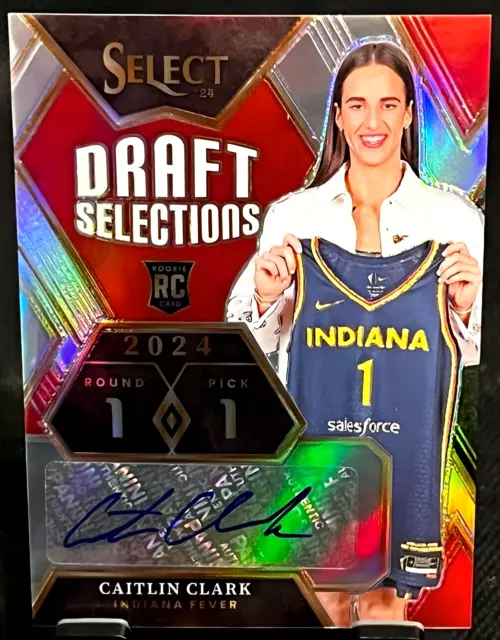 2024 PANINI SELECT WNBA CAITLIN CLARK DRAFT SELECTIONS PRIZM AUTO DSS