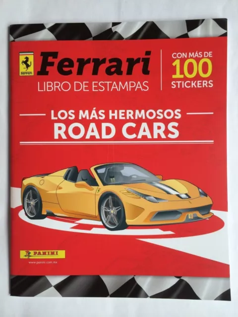 FERRARI CAR Panini Road Cars Sticker Book 100 Stickers Official Panini ...
