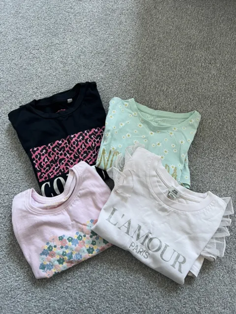Girls T-shirt Bundle Age 7-8 Years Good Condition