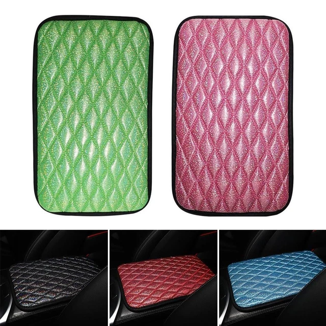 Shiny Car Armrest Cover Mat Breathable Auto Styling Creative Car Accessories