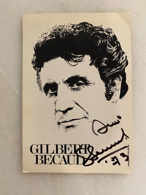 AU CHOIX AUTOGRAPHE dédicace sur cartes Claude François * Carlos * Joe
