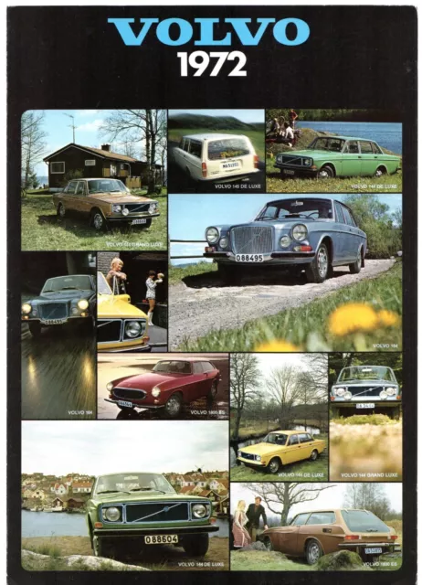 Volvo Range 1971-72 UK Market Foldout Sales Brochure 144 145 164 1800 ES