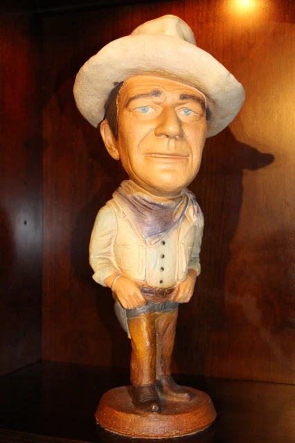 John Wayne 19" Tall Chalkware Statue - Rare