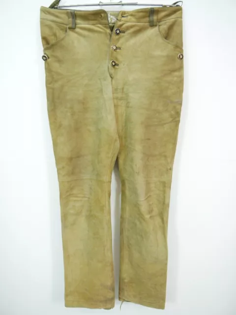 St. Moritz lange Damen Lederhose Wildleder in braun für Arbeit oder Jagd Gr.42