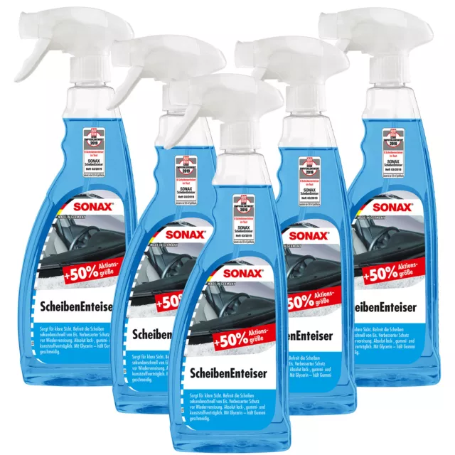 5x SONAX Scheibenenteiser Scheiben Enteiser Spray Enteiserspray 750ml