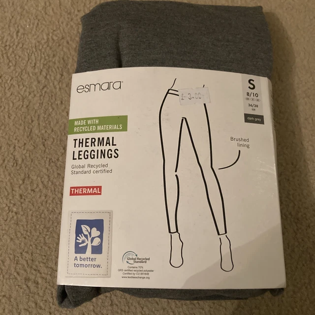 ESMARA LEGGINGS SIZE S 8-10 Grey Comfortable Womens £6.00 - PicClick UK