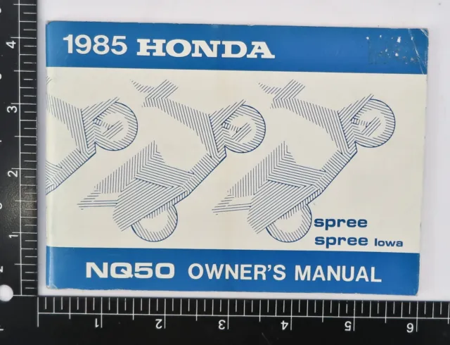 1985 Honda NQ50 Spree 50cc Moped Scooter Owners Operator Manual OEM NOS