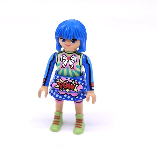 Figurine Playmobil 23576 Femme Moderne - Jupe Violette Et Haut Blanc - Occasion