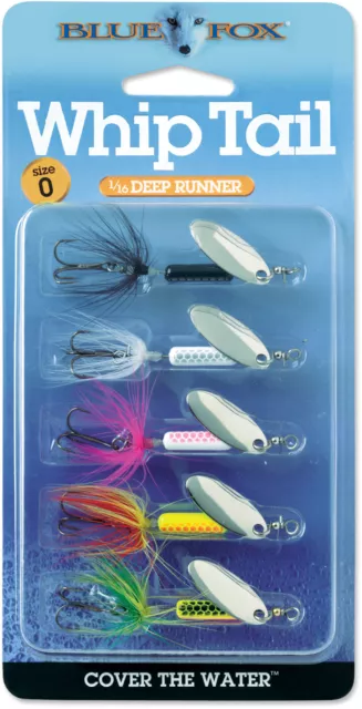 BLUE FOX WHIP Tail 5-Piece Variety Kit - Trout & Salmon Fishing