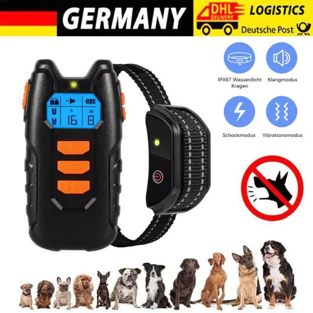 Antibell Elektro Pet Dog Training E-Halsband Anti-Bark Obedience Stromschlag Neu