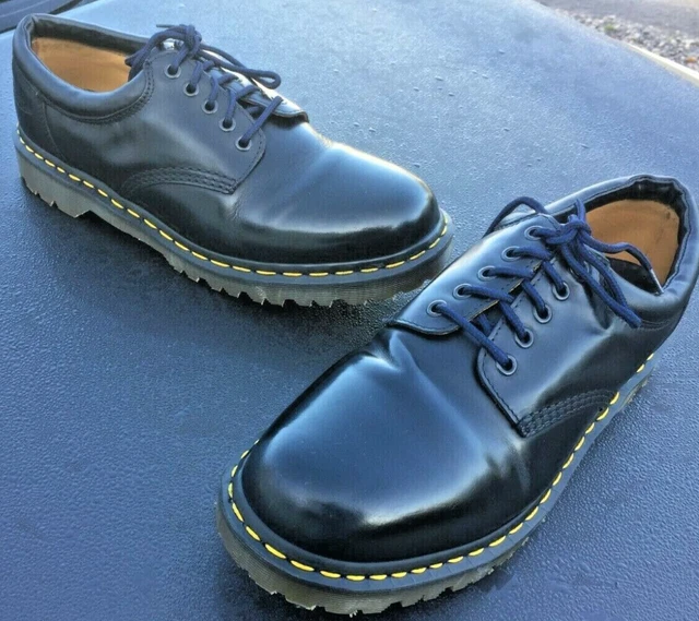 Scarpe vintage Dr Martens 8053 nere Z welt in pelle UK 10 EU 45 Made in England