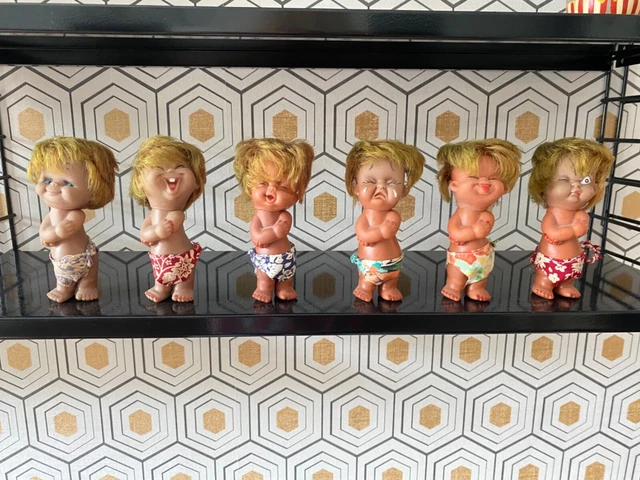 6 minies poupées vintage expressive made in Hong Kong