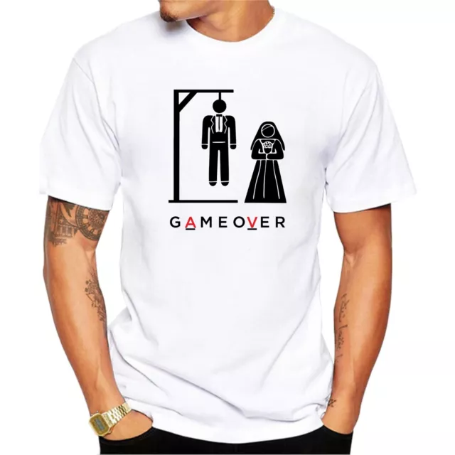 T-Shirt Maglietta Unisex Game Over Addio Al Celibato