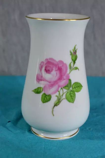 Meissen Porzellan Vase - Dekor: Rote Rose - I Wahl