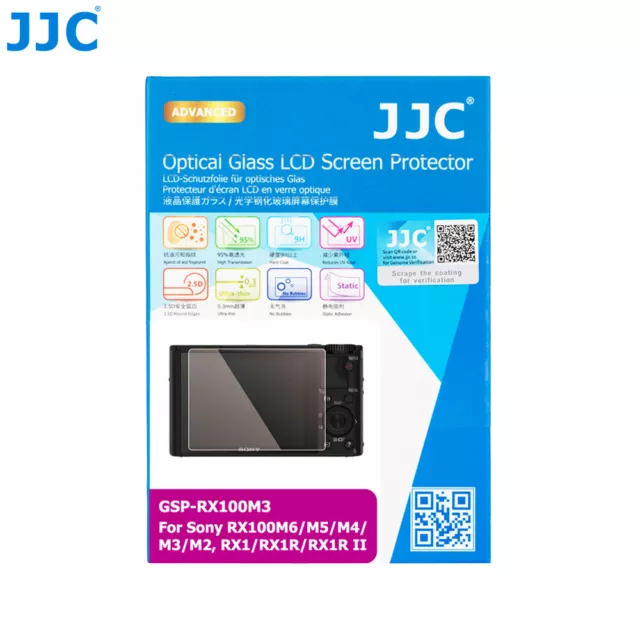 JJC Tempered Glass Screen Protector fr SONY RX1 II RX100 VII VI V IV RX100 M7 M6