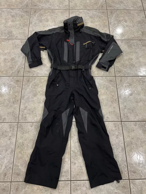 Mens Medium Helly Hansen Equipe HOODED Ski Snow Suit coveralls Waterproof