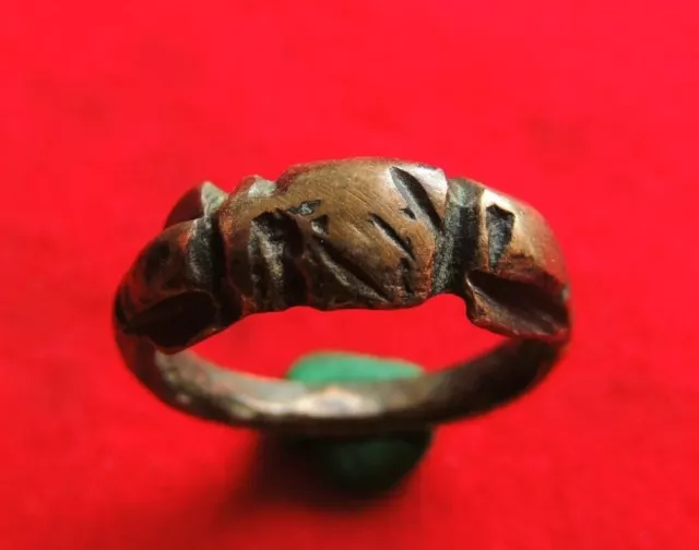 Ancient Bronze Viking Handshake Ring 10th-12th Century