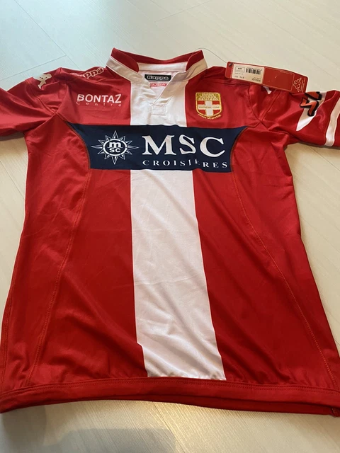 Maillot Evian Thonon Gaillard Signé - Taille M, Bleu Kappa - Neuf Avec Petits Défauts