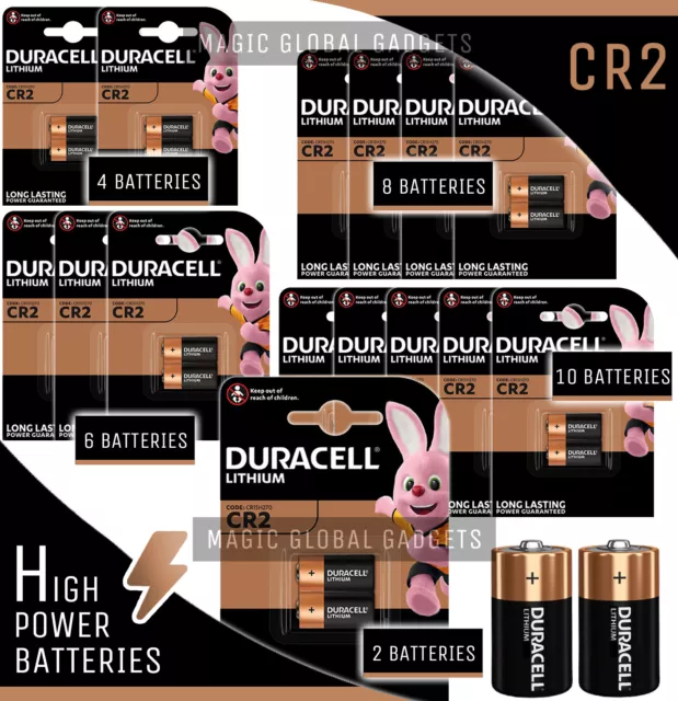 Duracell CR2 3V Ultra Lithium Photo Battery DLCR2 ELCR2 CR15H270 LONGEST EXP