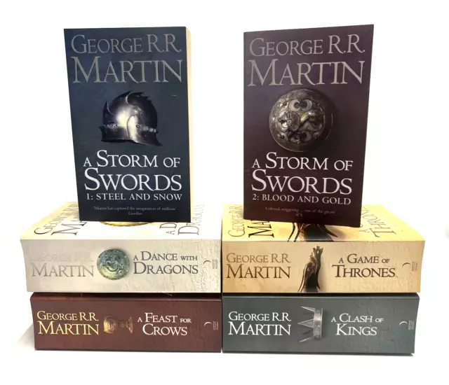 A Song of Ice and Fire Series & Nightflyers 7 Books Collection Set By  George RR Martin (A Game of Thrones, Steel and Snow, Blood and Gold,A Feast  for