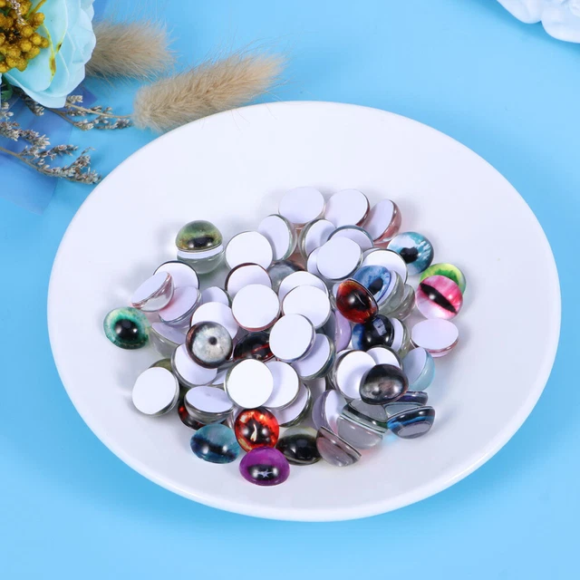 50-stück Transparent Dome Cabochons Flatback Glas Augen Dome Cabochons Diy 3