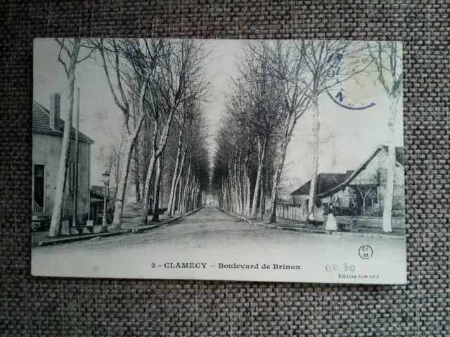 Cpa Clamecy Boulevard De Brinon Édition Goulet