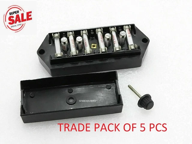 " Sale " 5X Tractor Fuse Box With 6 Fuse Plug Slots Suitable For Massey Ferguson