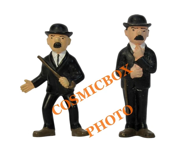 Tintin - FIGURINE TINTIN BULLY 1975 DUPOND DUPONT avec canne amovible 1