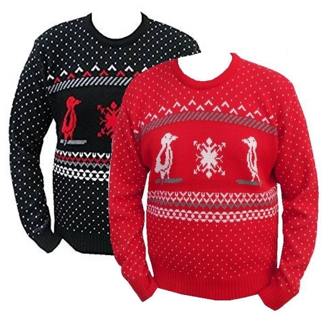 Nuovo Uccello Pinguino Colomba Maglia Donna Uomo Donna Natale Felpa Rétro