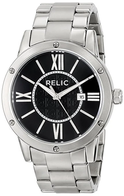 Relic by Fossil Payton Black Dial Stainless Steel Quartz Men's Watch ZR11999