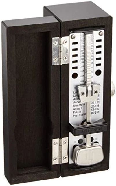 Wittner Metronome Super Mini Wooden Black Model No.880260 F/S w/Tracking# Japan