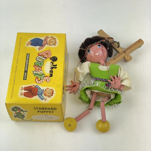 Marionnette à Main Pelham Puppet "Gipsy" Vintage, Dans Sa Boîte D'origine, UK