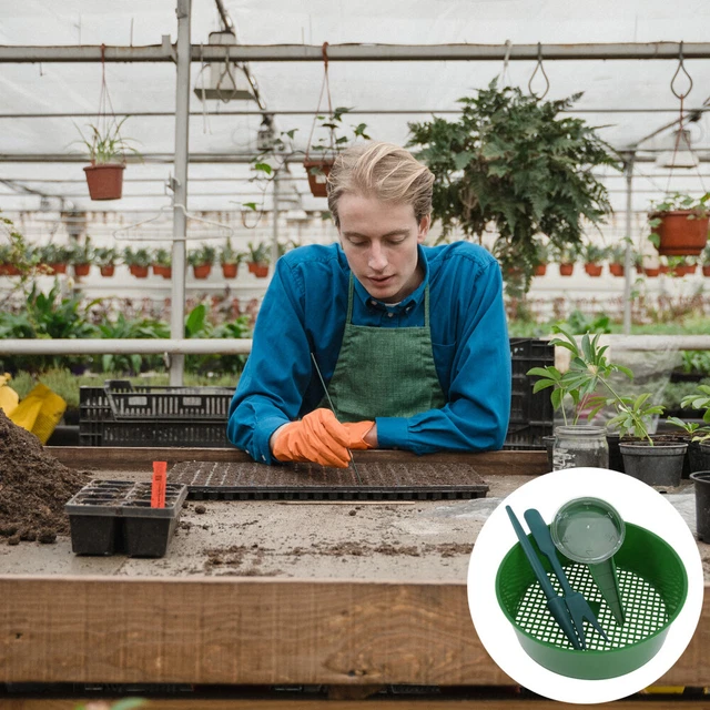 Semeur Manuel NYGGTYK Lot De 2 - Plastique Vert - Outil Jardinage Distribution Graines