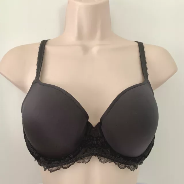 WACOAL LACE PERFECTION Contour Bra Charcoal 34C Convertible Style  WE135004CHL $14.95 - PicClick