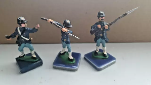 Lot Of Metal Soldiers Just Over 2 Inches High, Confederate War=A