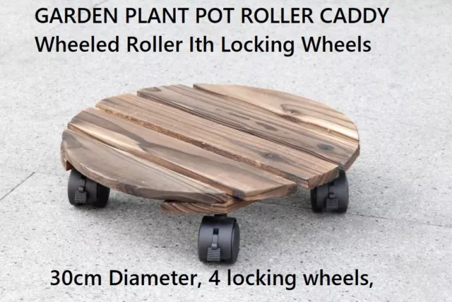 Garden Roller Caddy Plant Mover Outdoor Indoor Planter Trolley Stand Tray