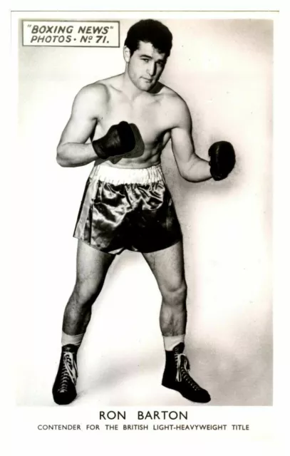Vintage Boxing News Photos card No 71 Ron Barton Heavyweight Contender