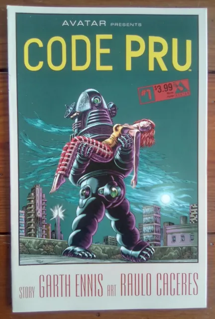 Code Pru 1, Garth Ennis, Movie Poster Variant, Avatar Press, December 2015, Fn