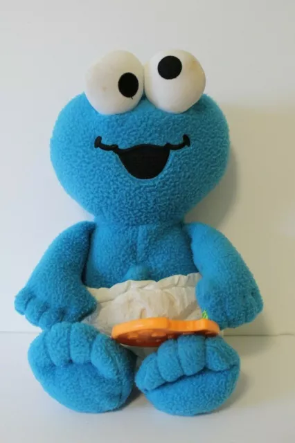 Fisher Price Cookie Monster Sesame Street Plush Diaper Stuffed Toy 2005