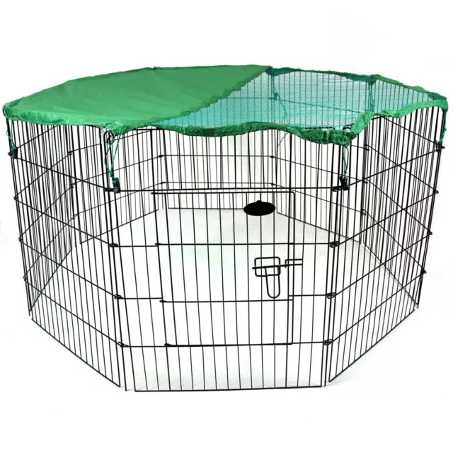 Dog Pet Pen 8 Panel Puppy Rabbit Metal Playpen Run Cage Foldable Fence Enclosure