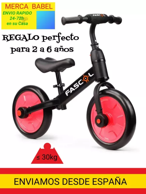 Bicicleta de Equilibrio para 2-6 Años Niños, Triciclo para Bebes.