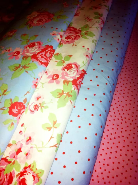 Cath Kidston ROSALI Stoffmaterial rosa weiß rosa rosa rosa IKEA 150 cm breit/Meter