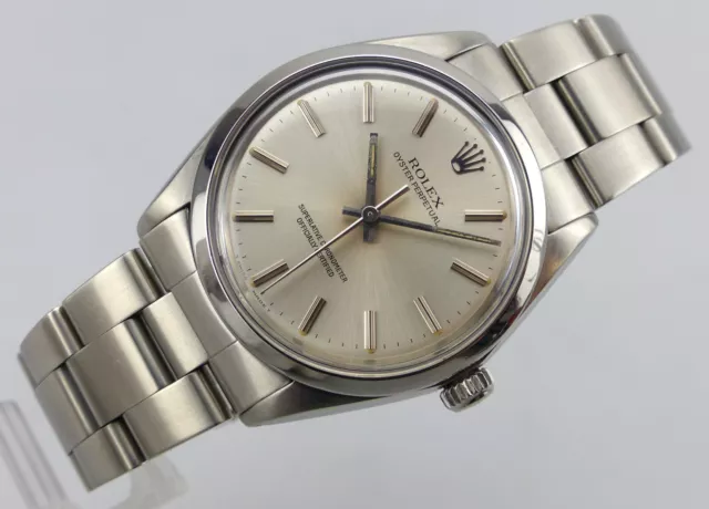 ROLEX Oyster Perpetual 34 - 1002-Silver Dial - 1985