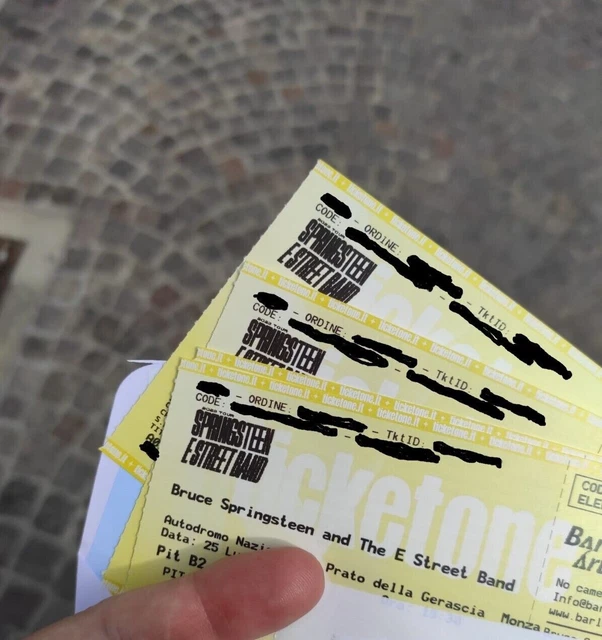 2 Biglietti fisici Concerto Bruce Springsteen Monza 25/07/2023 settore pit B2