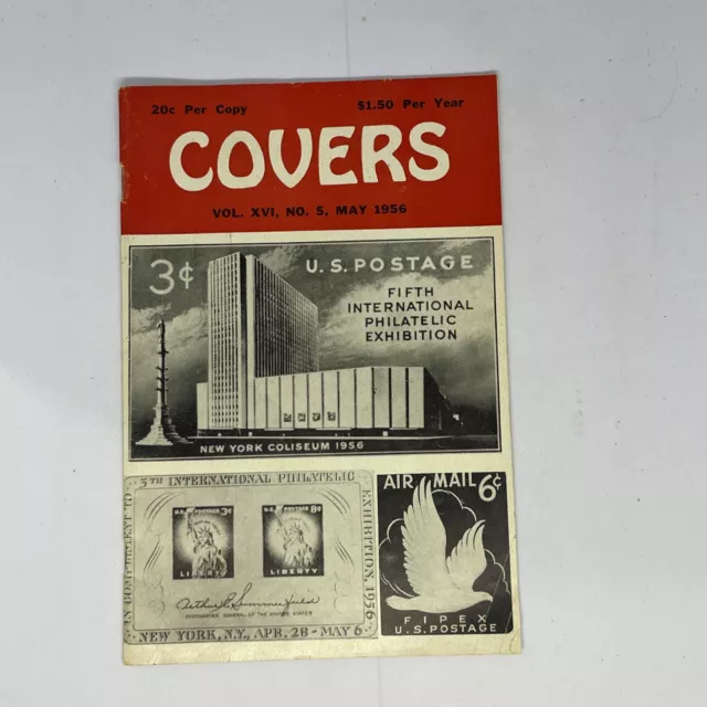 Covers Magazine Vol XVI, No 5, May 1956 US Postage Postal Stationary