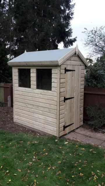 6'x4' FULLY TANALISED 19mm t&g shiplap heavy duty shed Apex roof all sizes avai