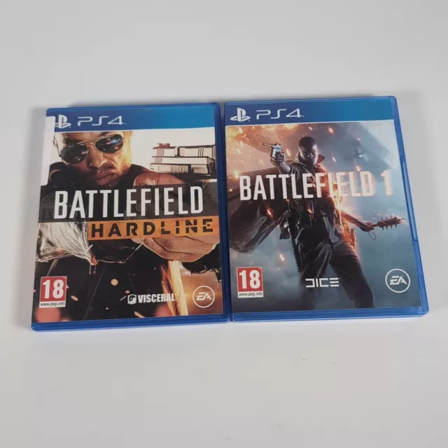 Battlefield 1 & Hardline Bundle Playstation PS4 Video Game PAL