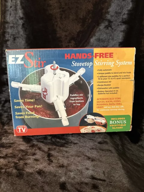 New NIB EZ Stir As Seen On TV  Hands-Free Stovetop Stirring & Vegetable Slicer